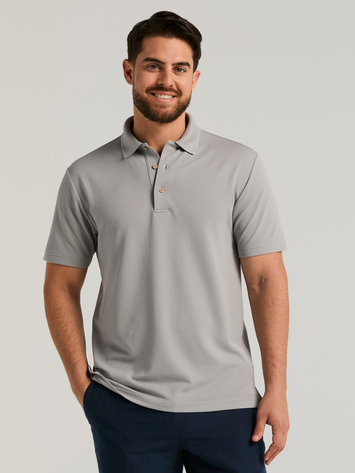 Wicking Ottoman Golf Polo Shirt (Sleet) 