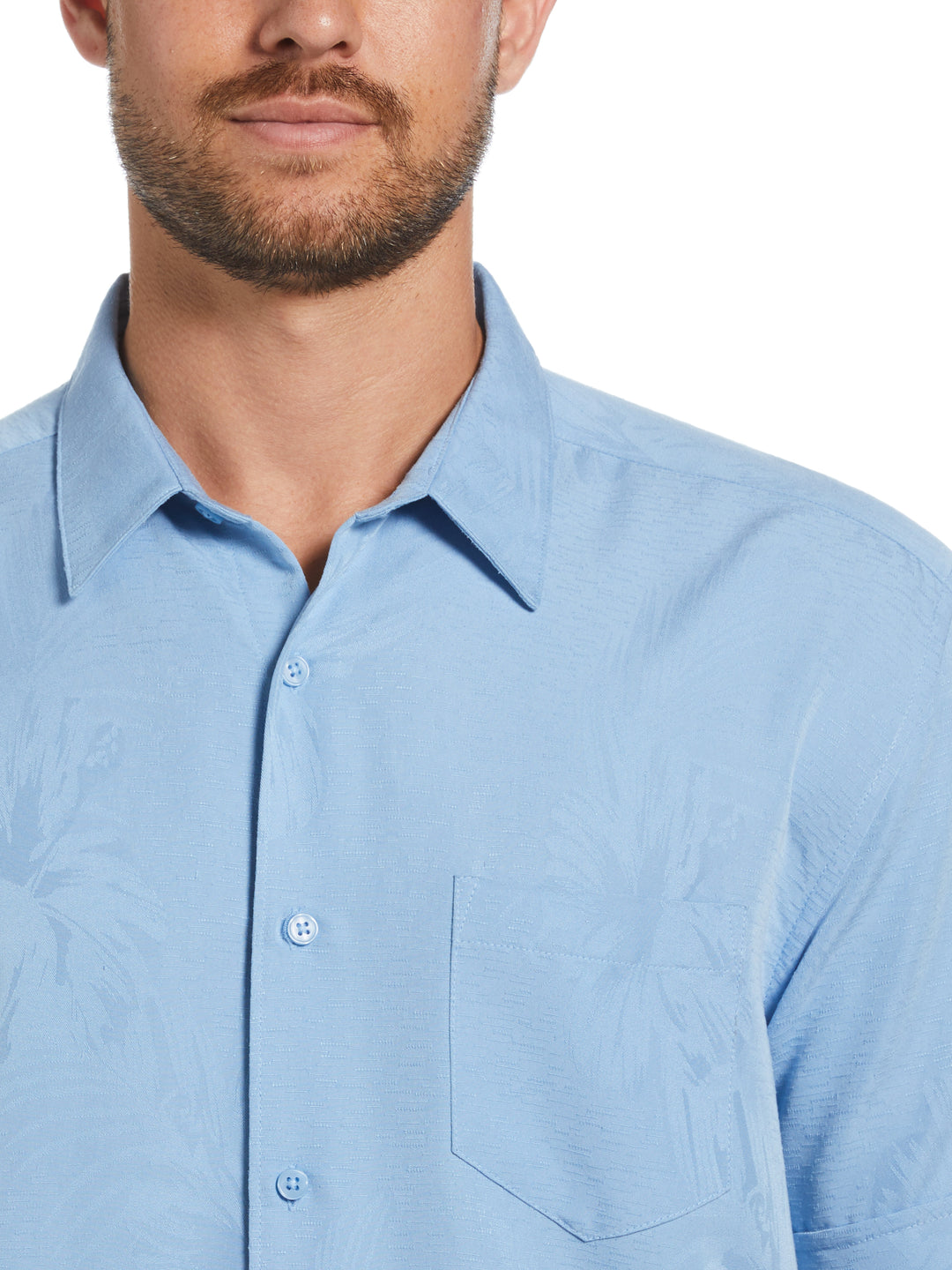 Two-Tone One Pocket Floral Print Shirt (Allure) 