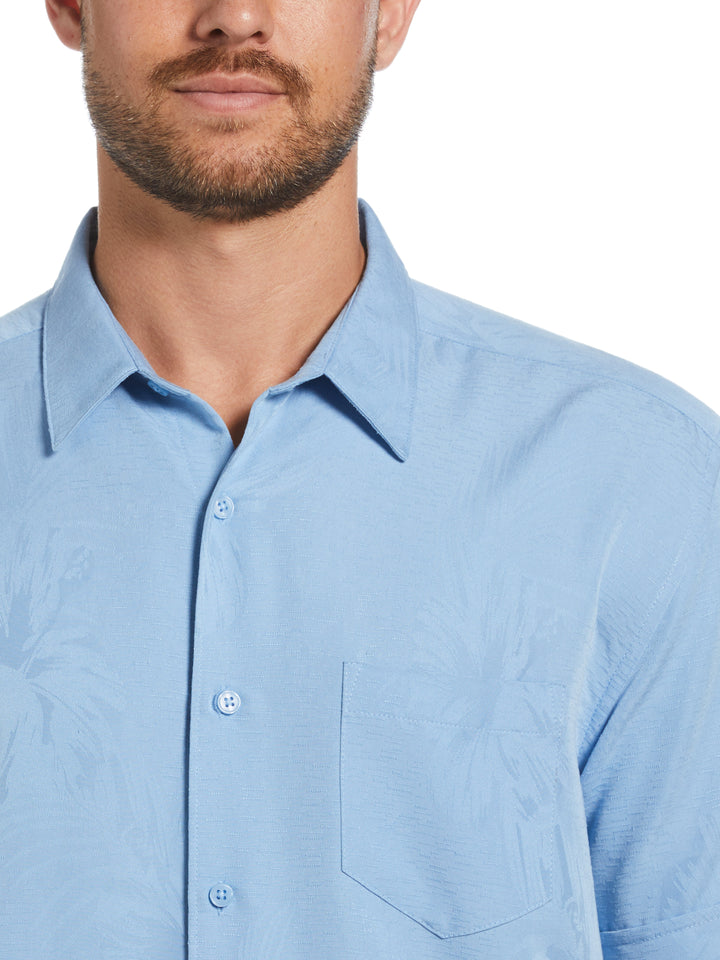 Two-Tone One Pocket Floral Print Shirt (Allure) 