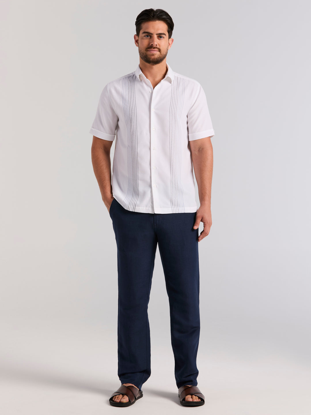 Ombre Texture Shirt (Brilliant White) 