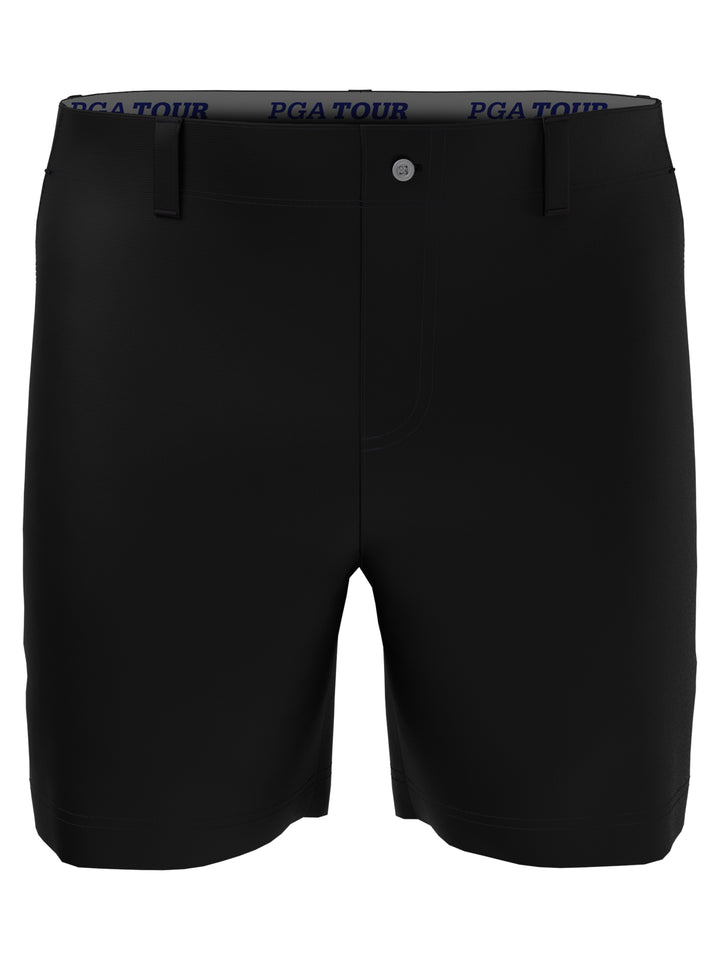 7” Flat Front Golf Short with Active Waistband (Caviar) 