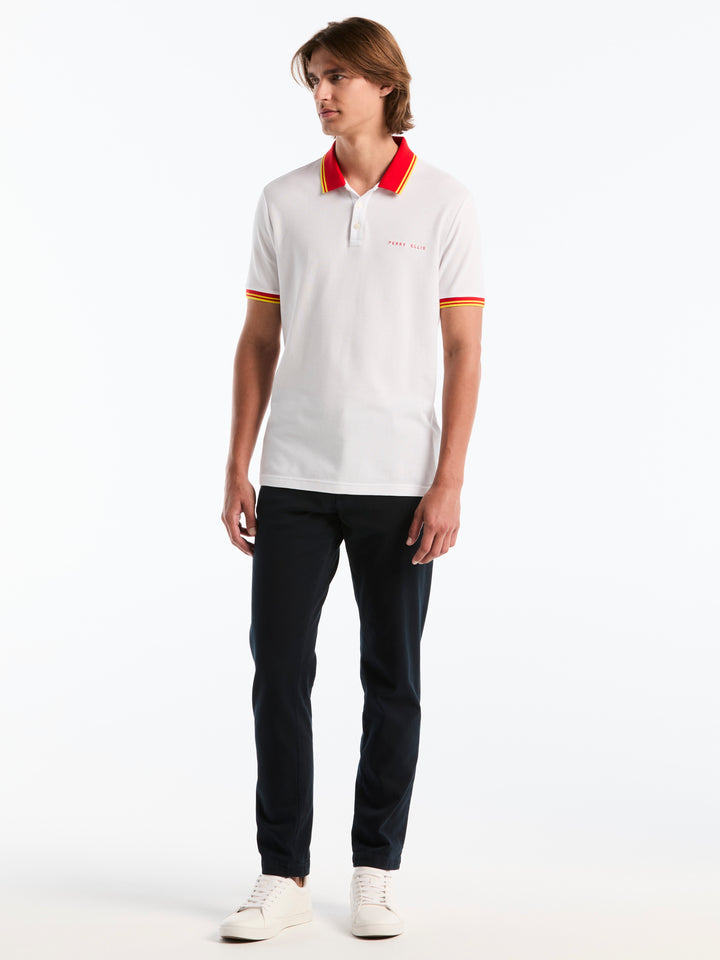 Pique Cotton Polo Shirt Spain Edition (Bright White) 
