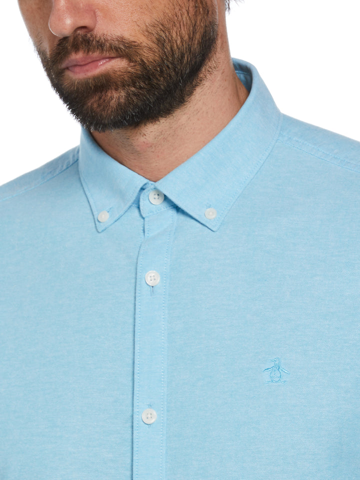 Oxford Long Sleeve Button-Down Shirt (Aquarius) 