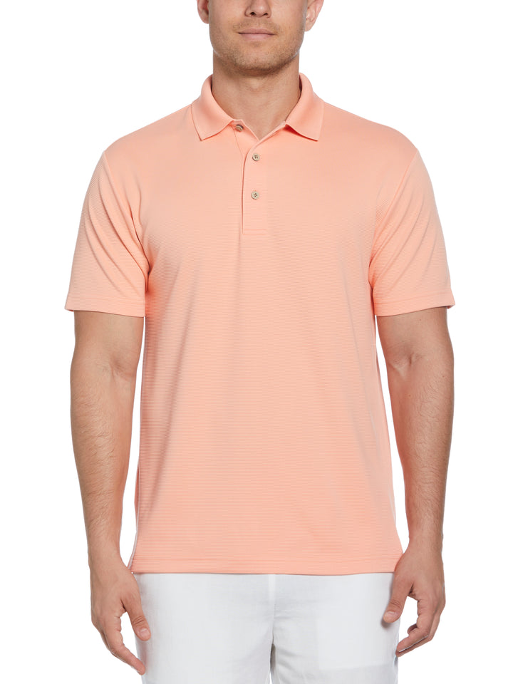 Wicking Ottoman Golf Polo Shirt (Peach Pink) 