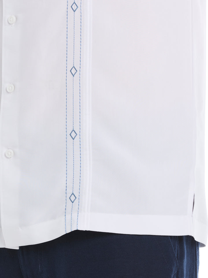 Embroidered Panel Shirt (Brilliant White) 