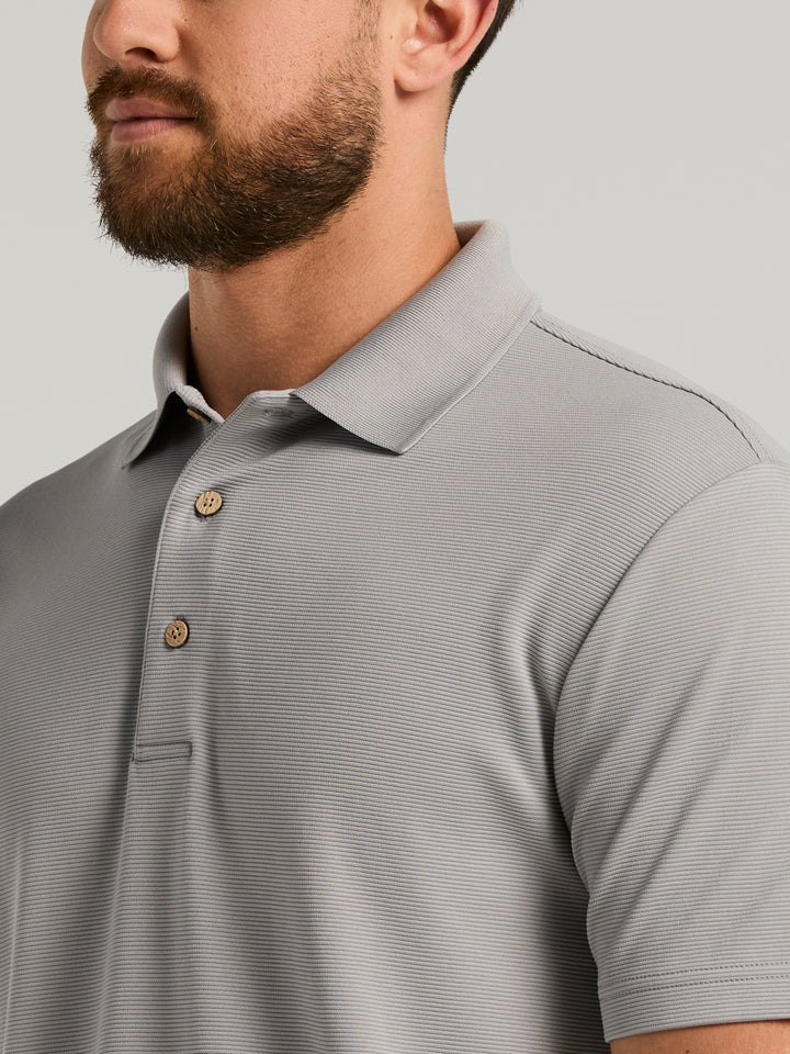 Wicking Ottoman Golf Polo Shirt (Sleet) 