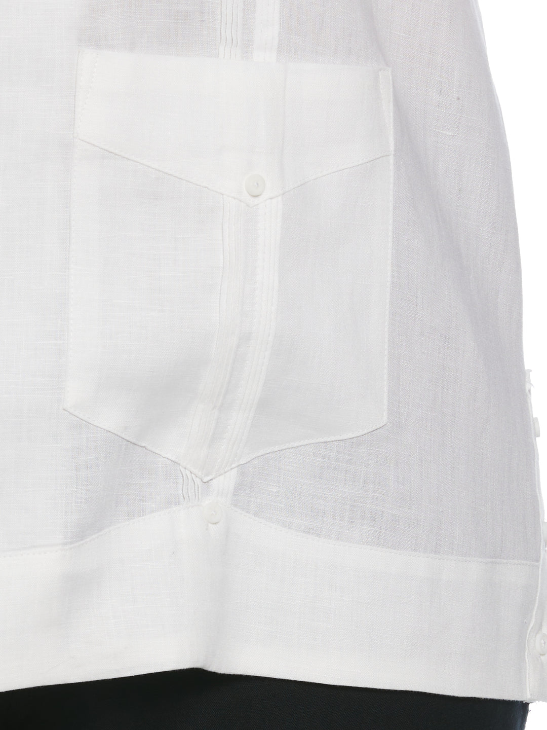 Linen Guayabera Shirt (Bright White) 