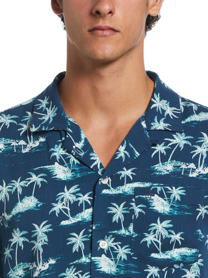 Camp Viscose Island Shirt  (Blue Wing Teal) 
