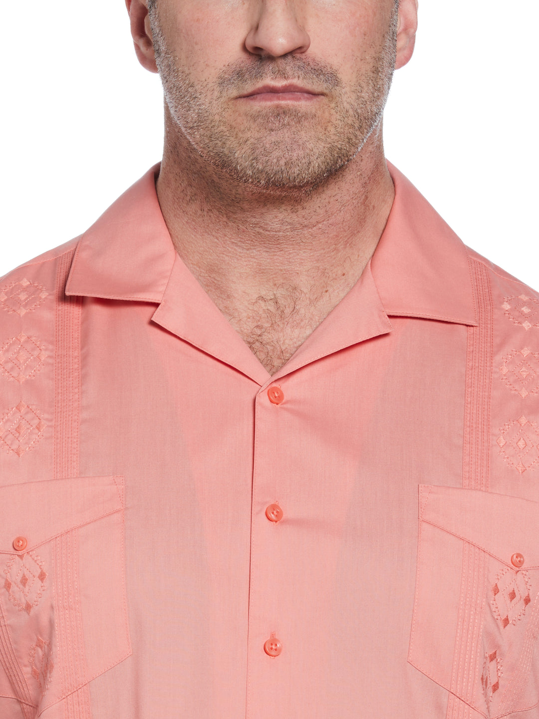 Big & Tall Poplin Guayabera Shirt (Lantana) 