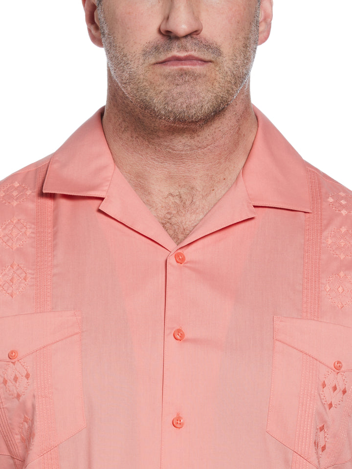 Big & Tall Poplin Guayabera Shirt (Lantana) 