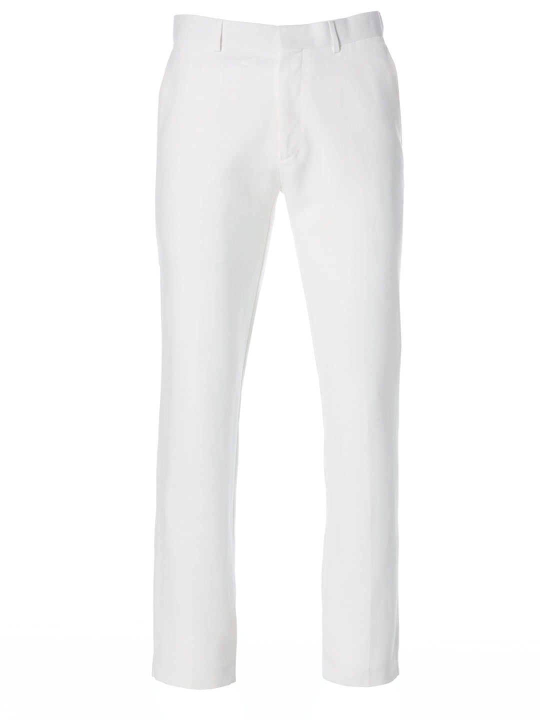 Linen Blend Flat Front Dress Pant (Bright White) 
