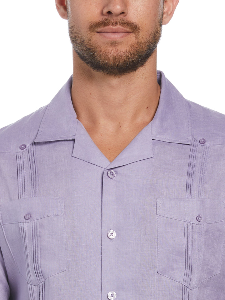 Linen Guayabera Shirt (Heirloom Lilac) 