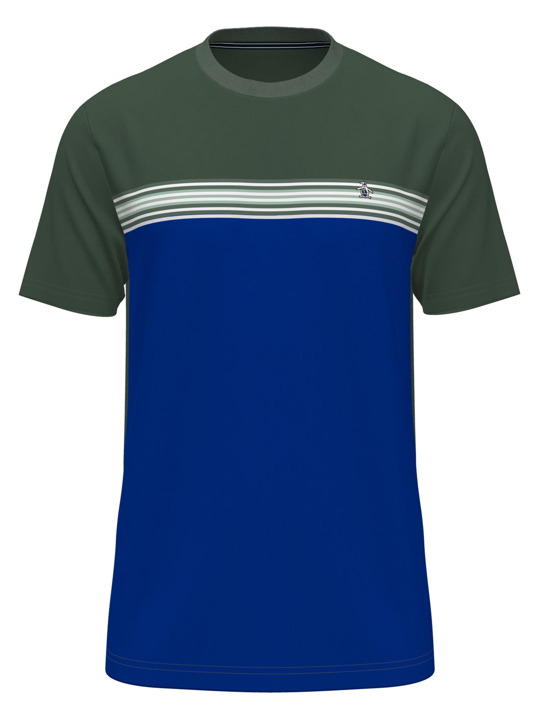 Color Block Chest Tape Fashion Tee (Laurel Wreath) 