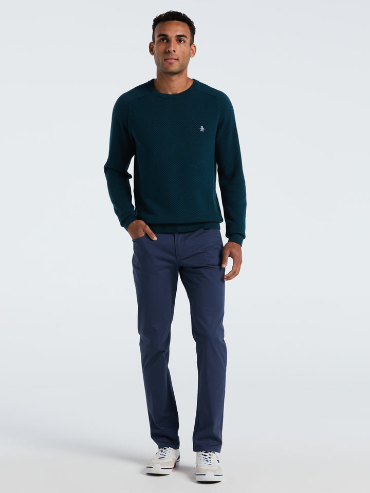Cotton Bubble Stitch Sweater (Reflecting Pond) 