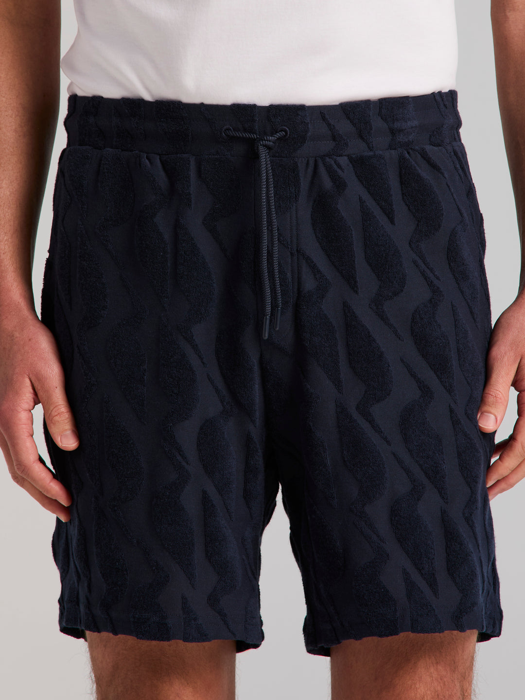 Towel Terry Jacquard Knit Short (Dark Sapphire) 