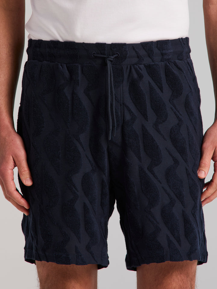 Towel Terry Jacquard Knit Short (Dark Sapphire) 