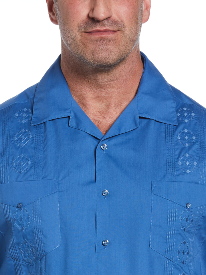 Big & Tall Poplin Guayabera Shirt (Delft) 