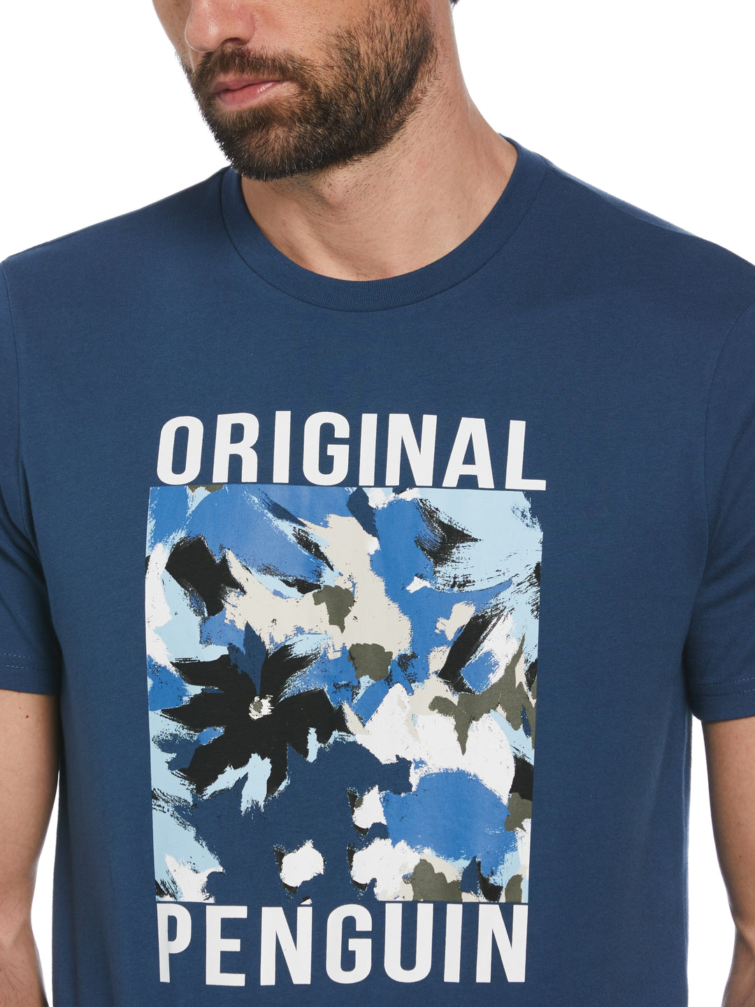 Boxed Floral Tee (Sargasso Sea) 