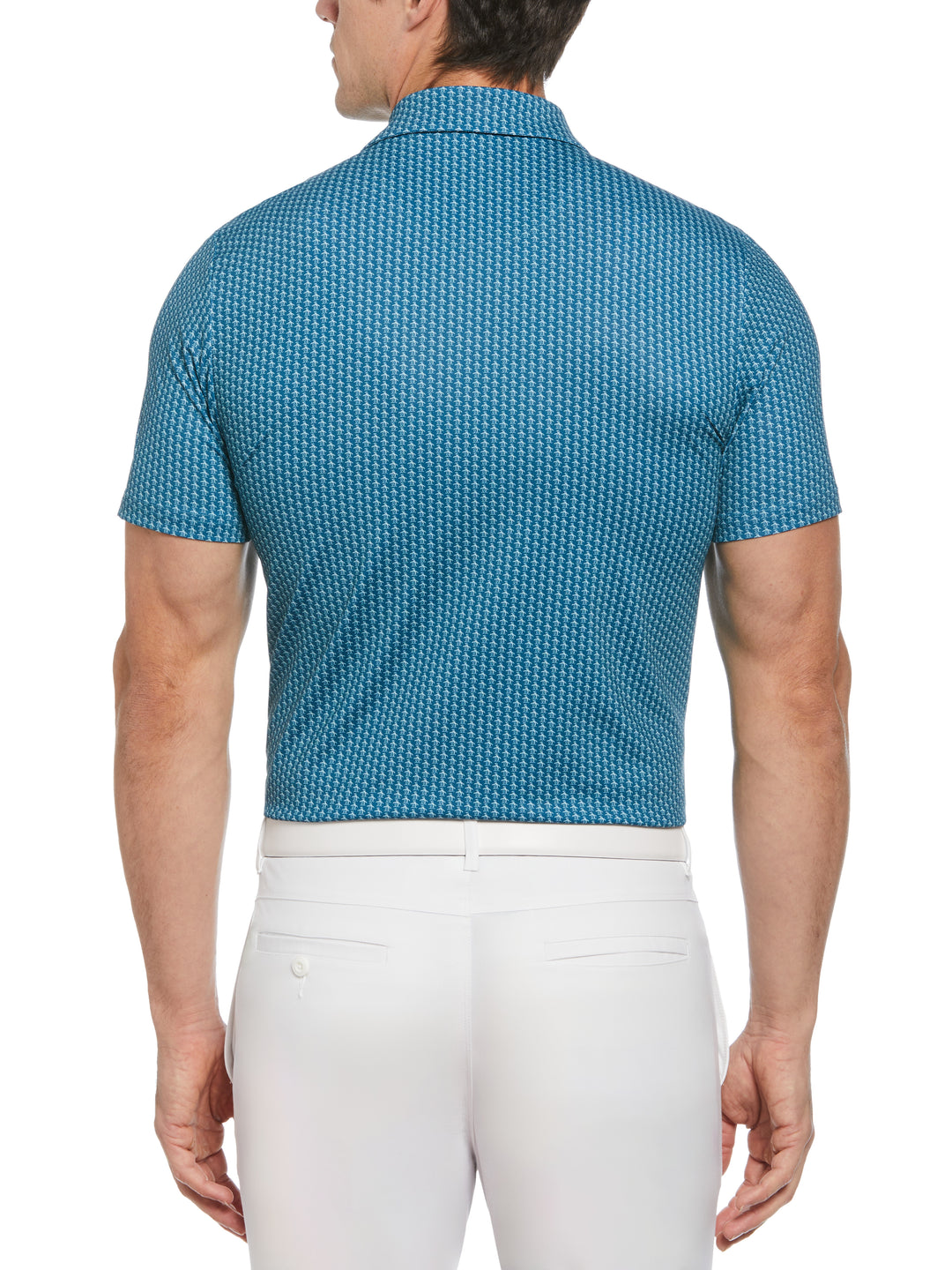 Allover Pete Print Short Sleeve Golf Polo Shirt (Corsair) 