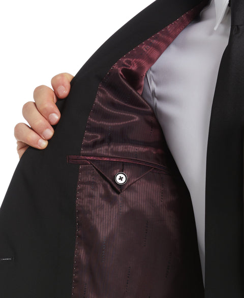 Slim Fit Black Double Breasted Peak Lapel Suit
