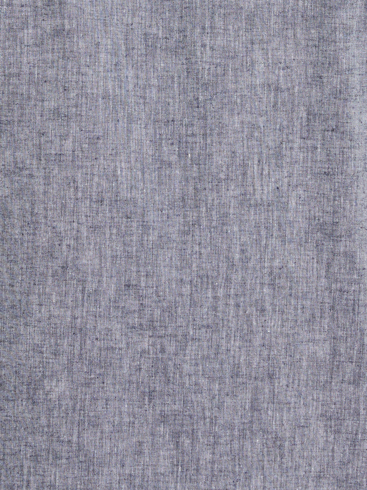 Linen Blend Dobby Panels Shirt (Dress Blues) 