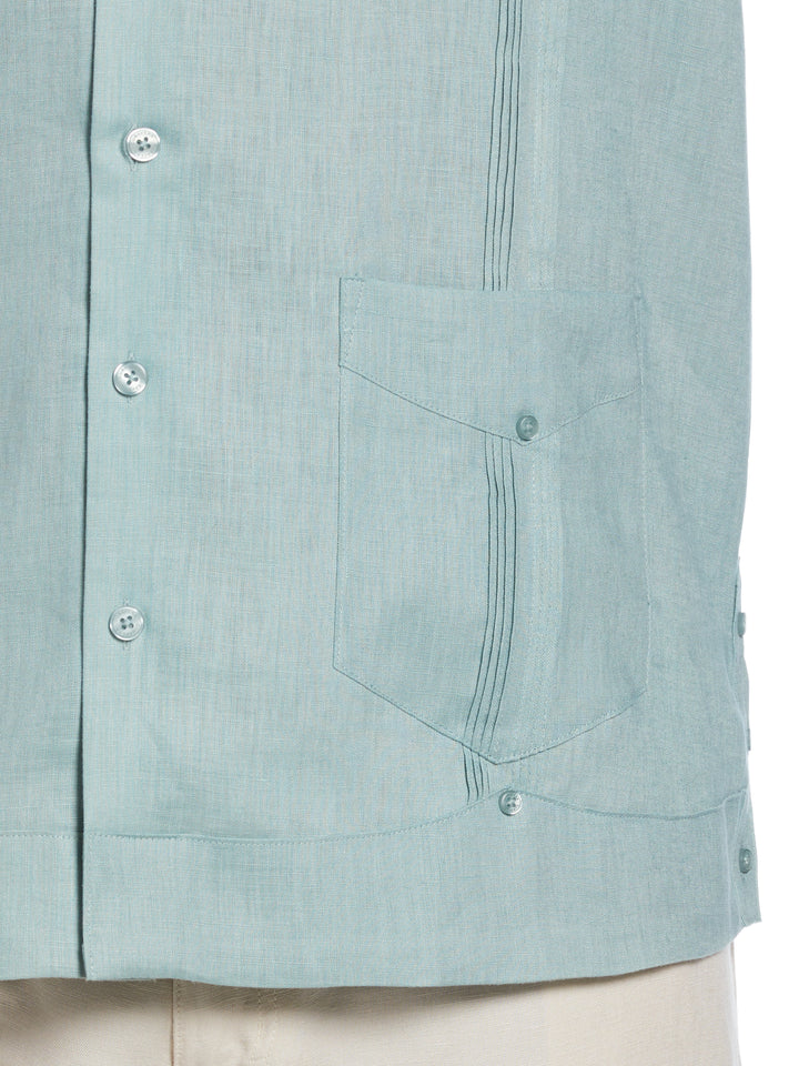 Linen Guayabera Shirt (Blue Surf) 