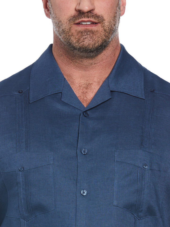 Linen Guayabera Shirt (Ensign Blue) 
