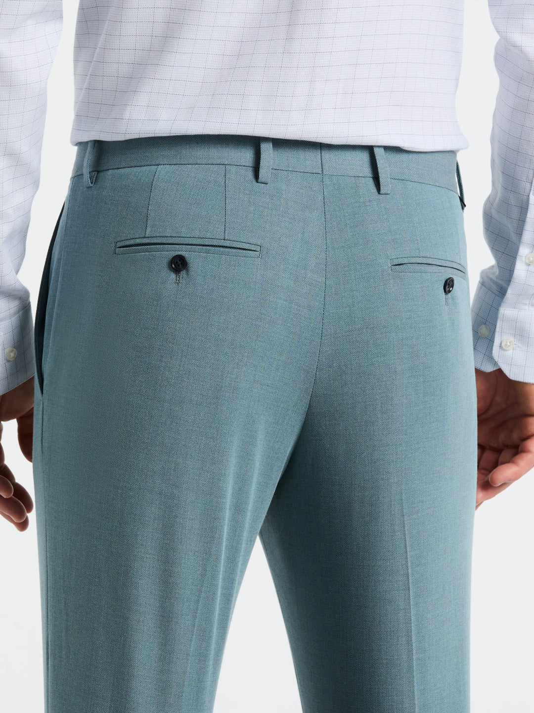 Dobby Louis Slim Fit Suit Pants (Reef Waters) 