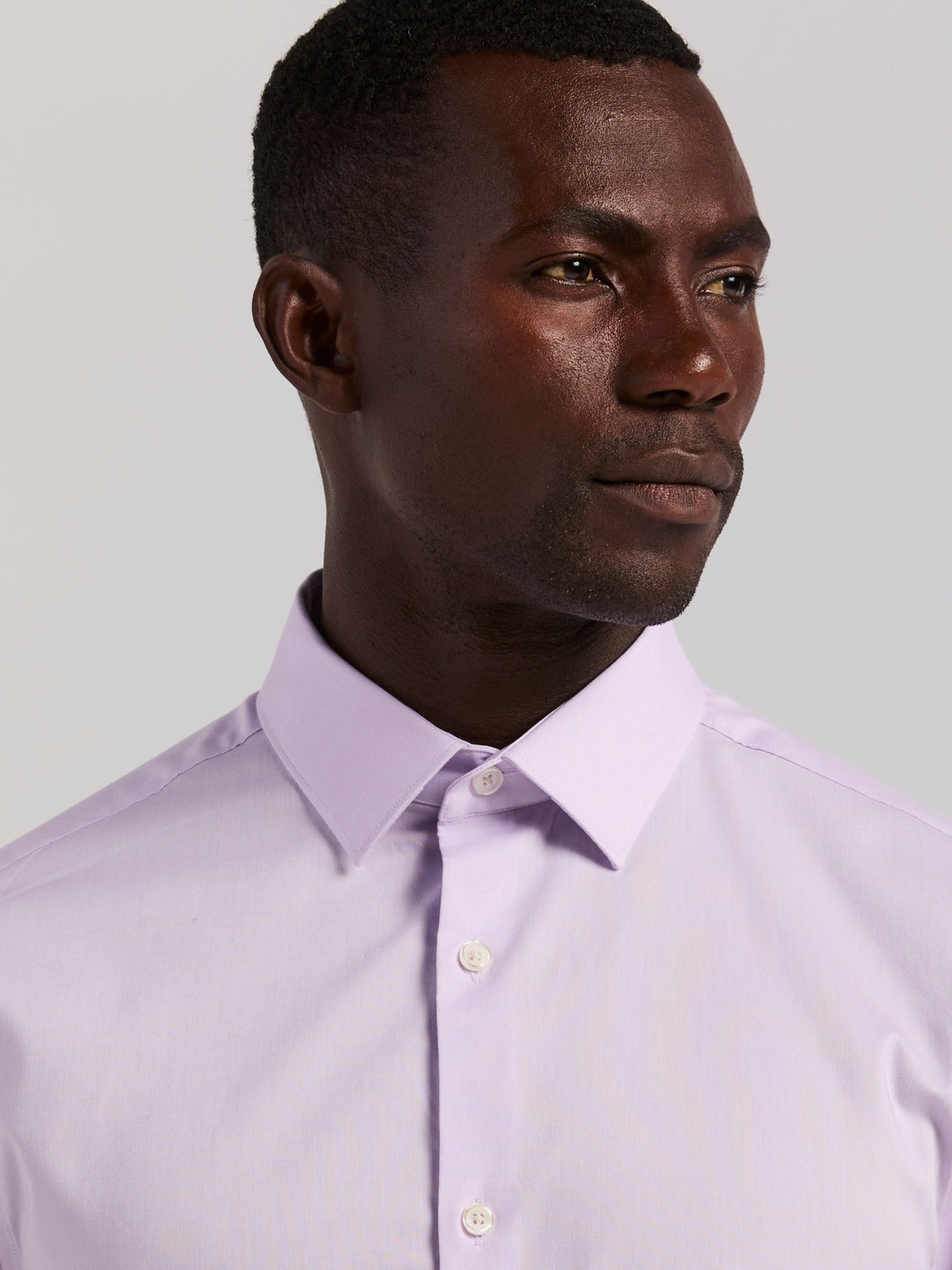 Cotton Slim Fit Royal Oxford Dress Shirt (Orchid Petal) 