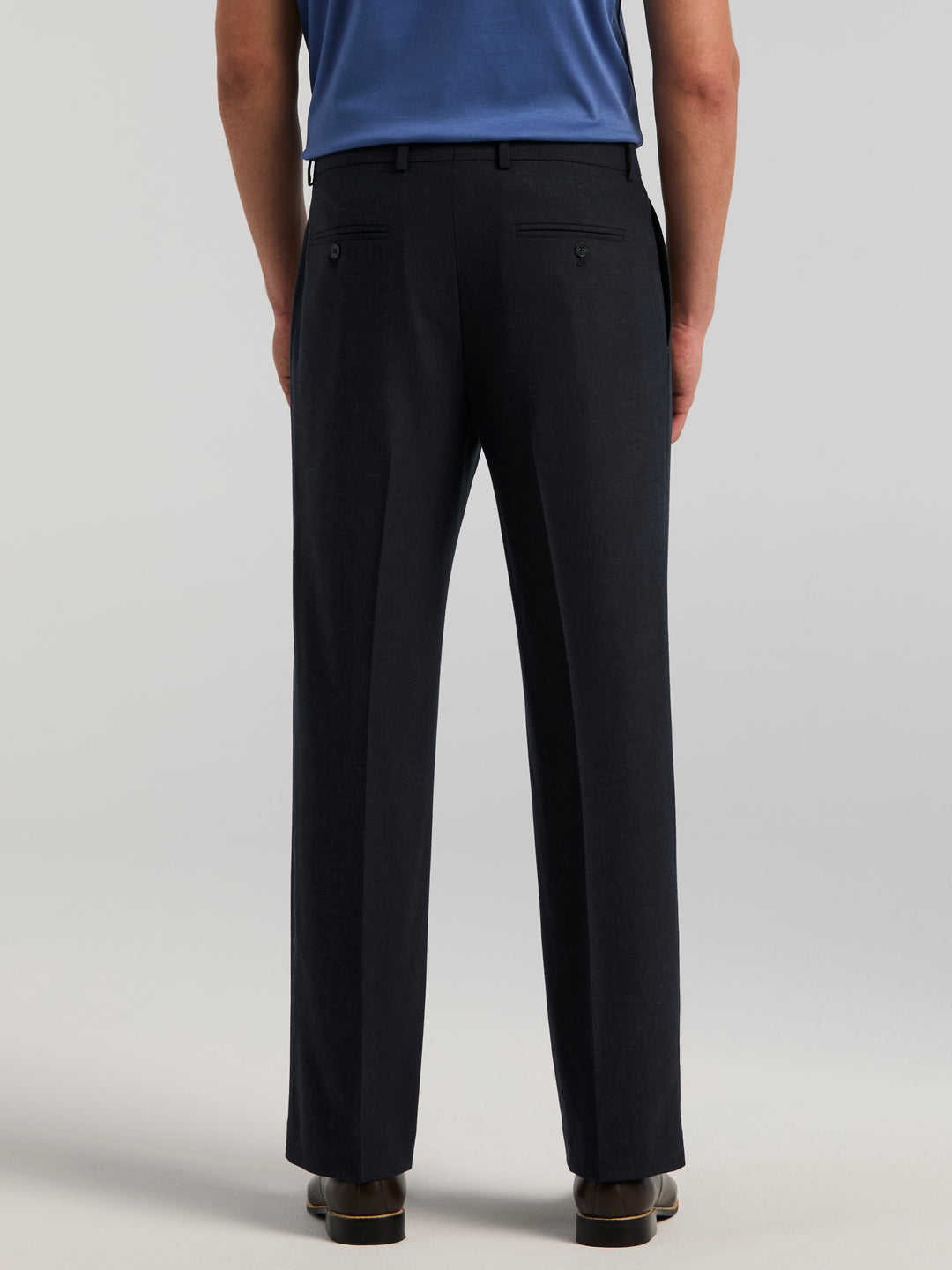 Classic Pleated Suit Pants (Dark Sapphire) 