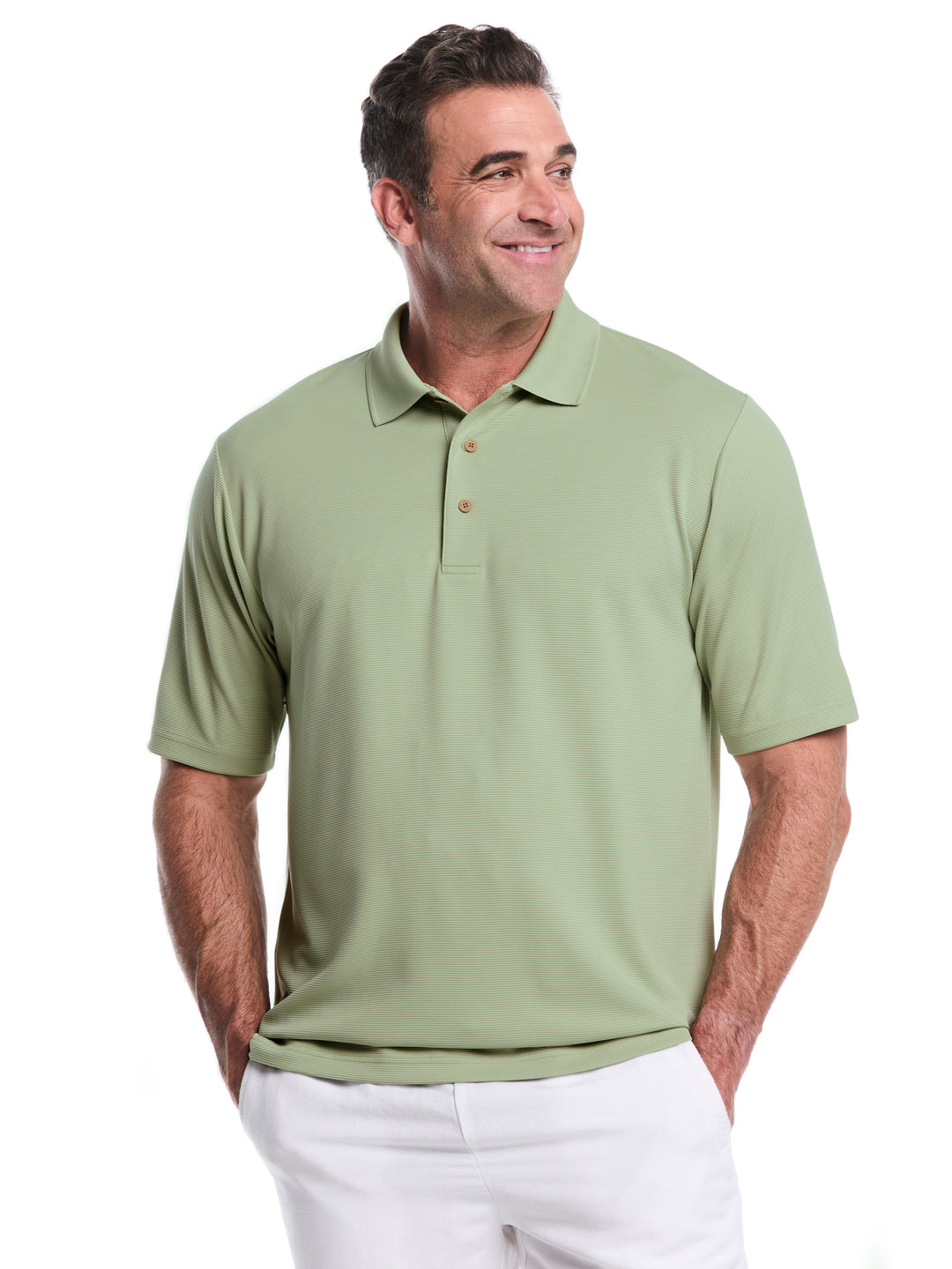 Big & Tall Ottoman Polo Shirt (Reseda) 