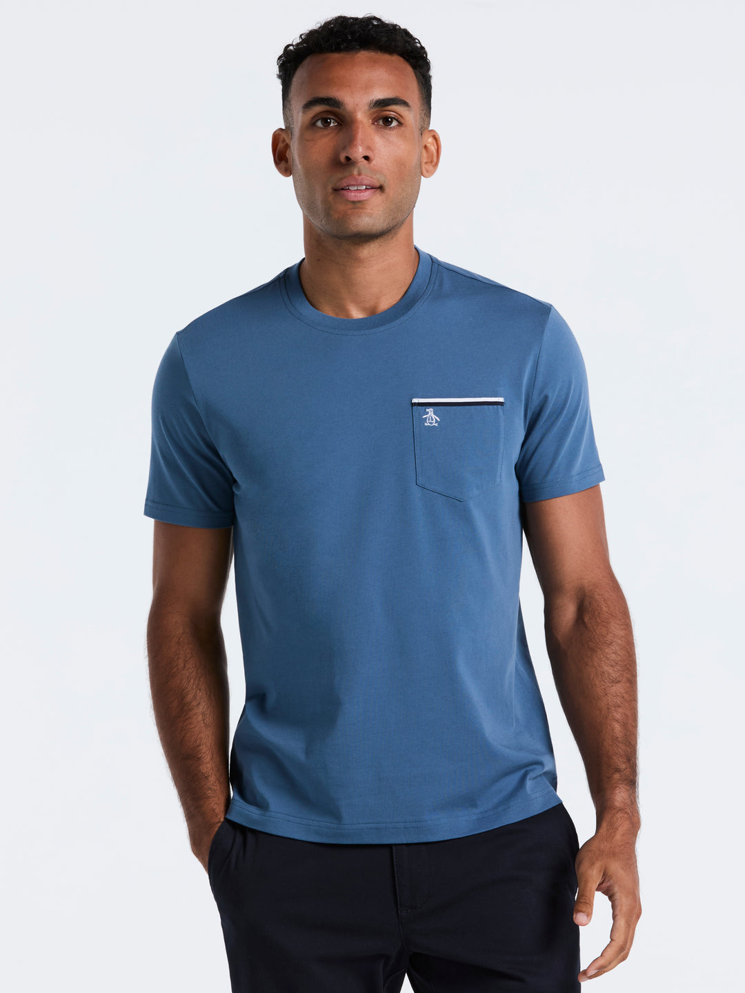 Jersey Earl Tape Tipped Pocket Tee (Copen Blue) 