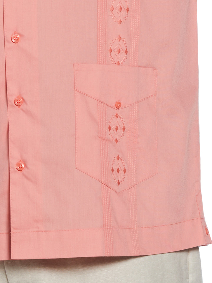 Big & Tall Poplin Guayabera Shirt (Lantana) 
