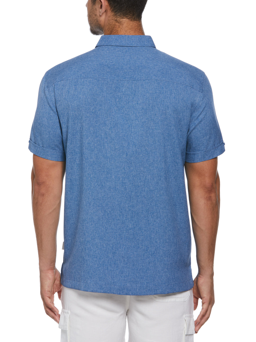 Two-Tone Cross Tuck Chambray Shirt (Blueberry Pancake) 