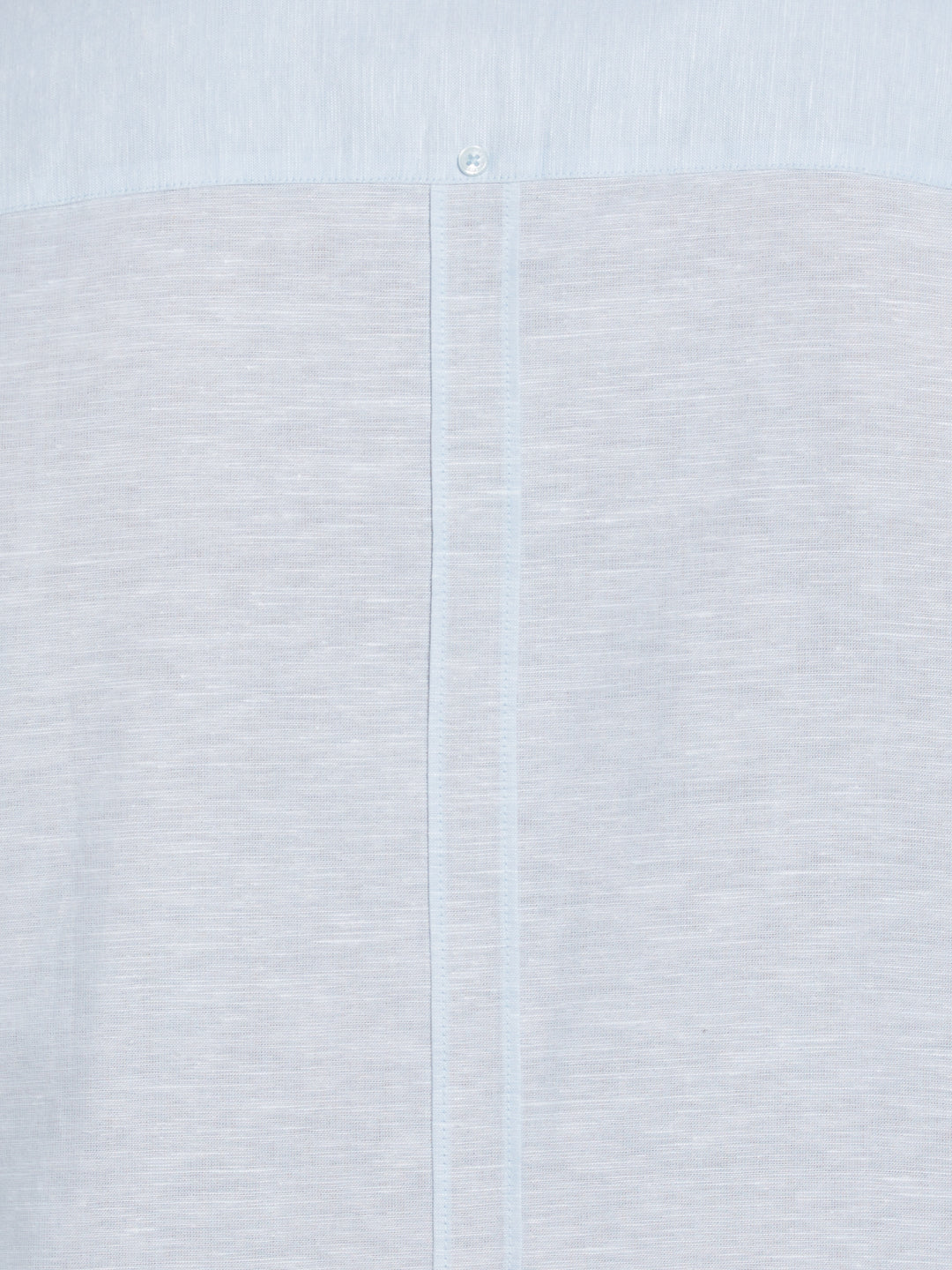Big & Tall Linen Blend Cross Dye Guayabera Shirt (Cerulean) 
