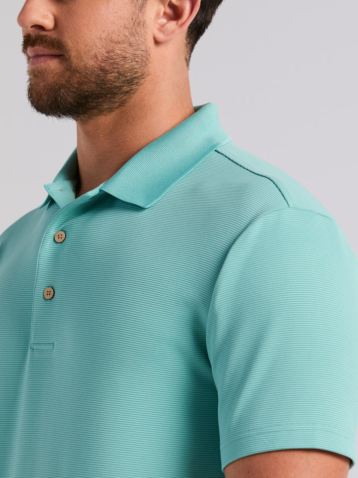 Wicking Ottoman Golf Polo Shirt (Nile Blue) 