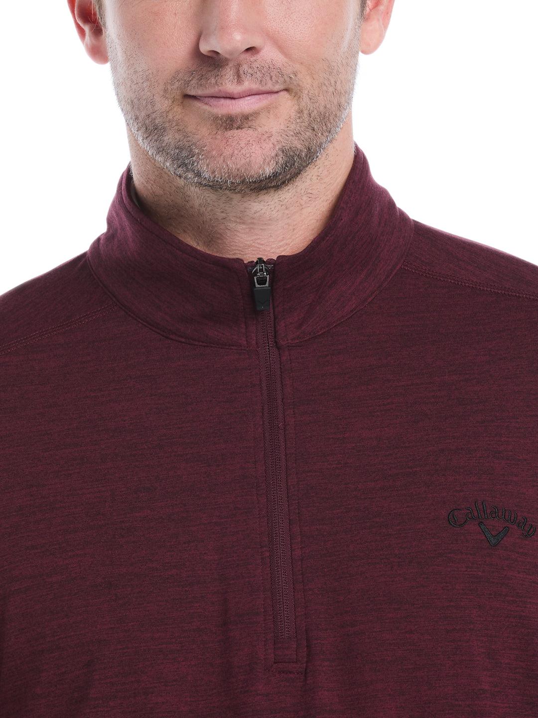 Lightweight 1/4 Zip Golf Pullover (Tawny Port Htr) 