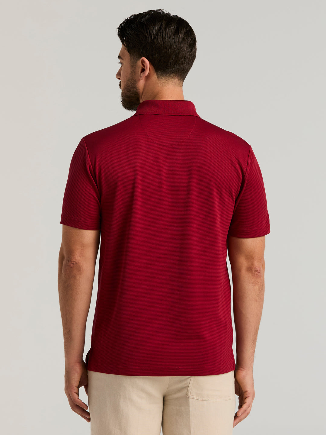 Wicking Ottoman Golf Polo Shirt (Biking Red) 
