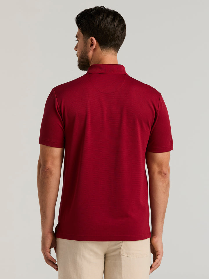 Wicking Ottoman Golf Polo Shirt (Biking Red) 