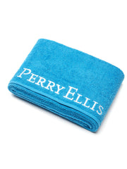 Aqua Beach Towel Bright White Perry Ellis