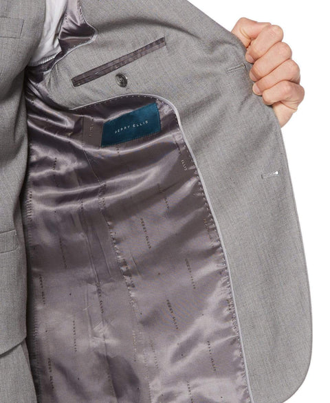 Big & Tall Herringbone Suit Jacket Brushed Nickel Perry Ellis