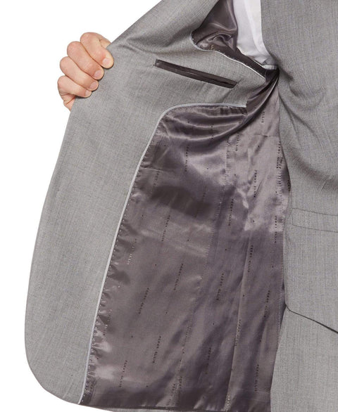 Big & Tall Herringbone Suit Jacket Brushed Nickel Perry Ellis
