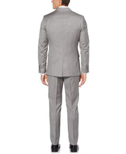 Big & Tall Herringbone Suit Jacket Brushed Nickel Perry Ellis