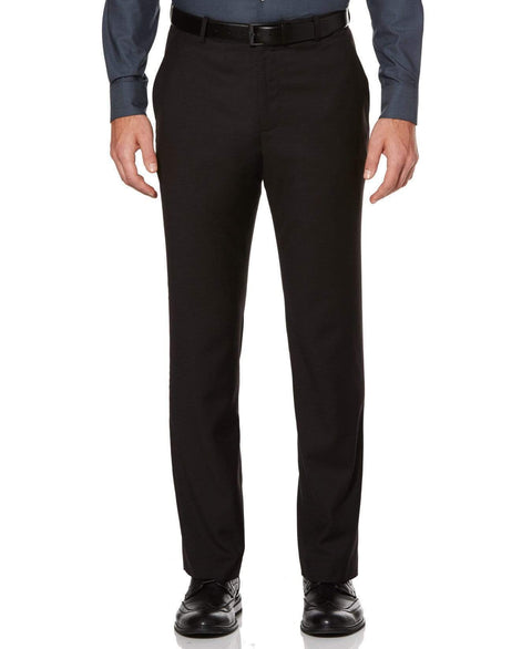 Big & Tall Solid Suit Pant Black Perry Ellis