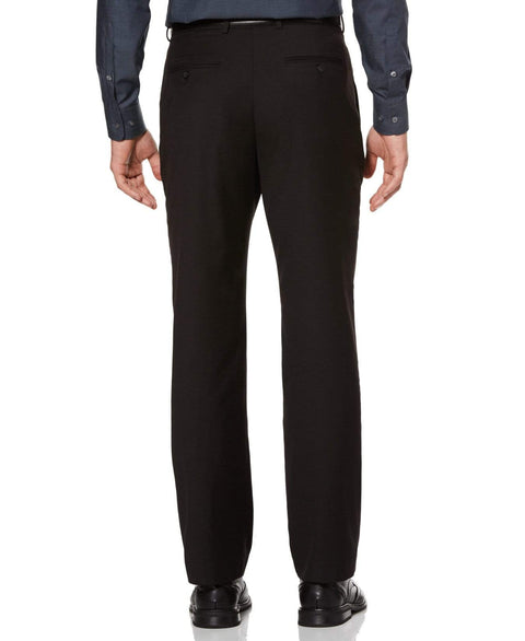 Big & Tall Solid Suit Pant Black Perry Ellis