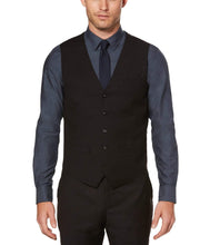 Big & Tall Solid Suit Vest Black Perry Ellis