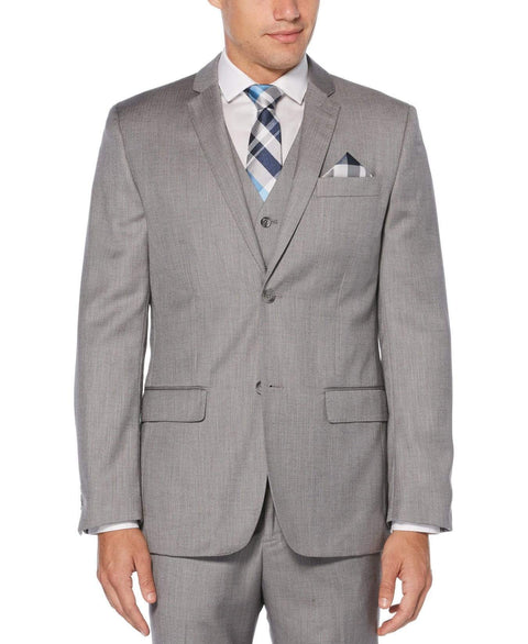 Big & Tall Textured Suit Jacket Brushed Nickel Perry Ellis