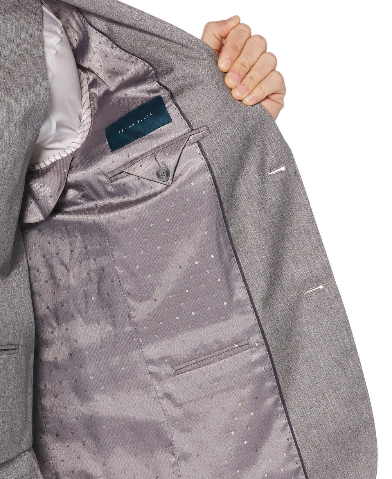 Big & Tall Textured Suit Jacket Perry Ellis