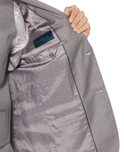 Big & Tall Textured Suit Jacket Brushed Nickel Perry Ellis