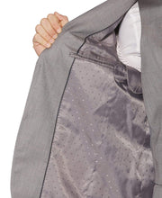 Big & Tall Textured Suit Jacket Brushed Nickel Perry Ellis